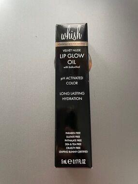 BNIB Whish Velvet Nude Lip Glow Oil - pH Activated Color
